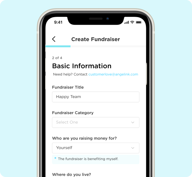 AngeLink create fundraiser